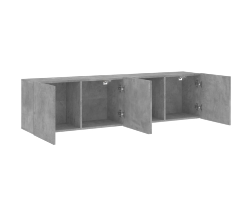 Muebles para TV de pared 2 unidades gris hormigón 80x30x41 cm