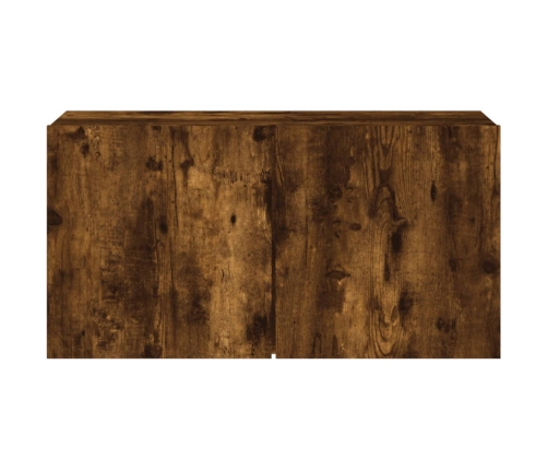 Mueble para TV de pared roble ahumado 80x30x41 cm