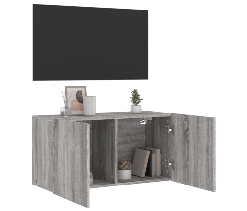 Mueble para TV de pared gris Sonoma 80x30x41 cm