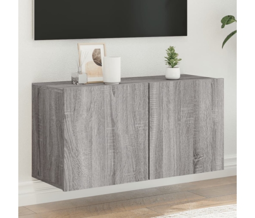 Mueble para TV de pared gris Sonoma 80x30x41 cm