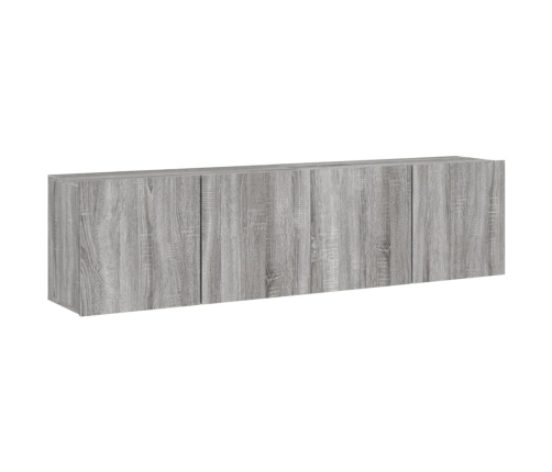 Muebles para TV de pared 2 unidades gris Sonoma 80x30x41 cm