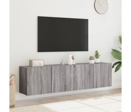 Muebles para TV de pared 2 unidades gris Sonoma 80x30x41 cm