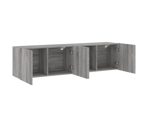 Muebles para TV de pared 2 unidades gris Sonoma 80x30x41 cm