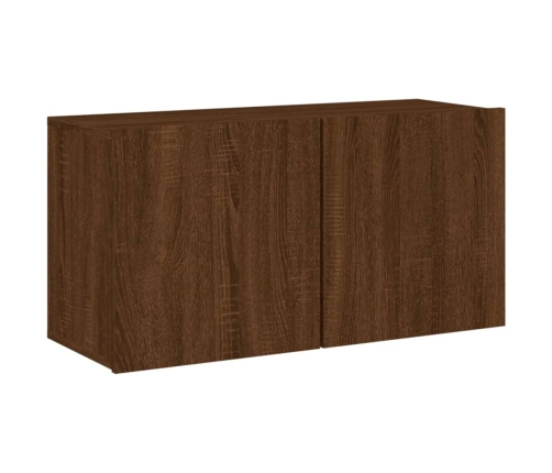 Mueble para TV de pared roble marrón 80x30x41 cm