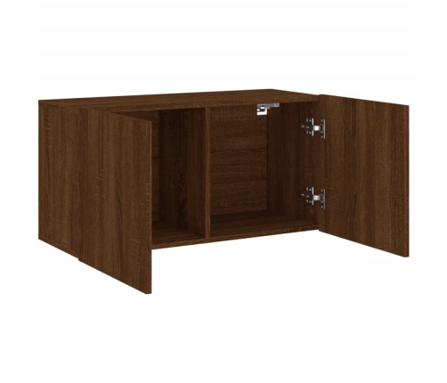 Mueble para TV de pared roble marrón 80x30x41 cm