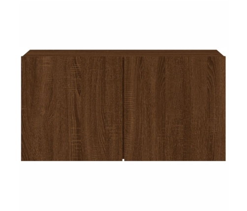 Mueble para TV de pared roble marrón 80x30x41 cm