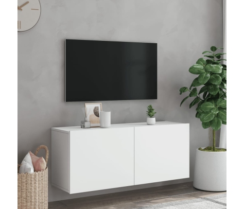 Mueble para TV de pared blanco 100x30x41 cm