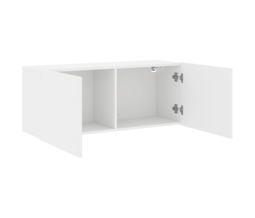 Mueble para TV de pared blanco 100x30x41 cm