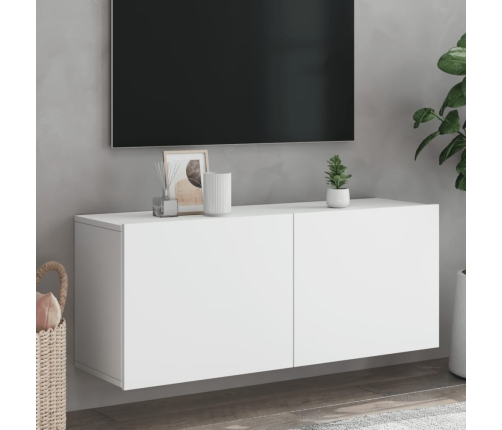 Mueble para TV de pared blanco 100x30x41 cm