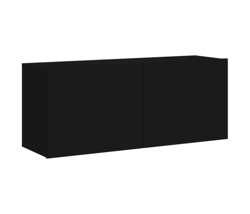 Mueble para TV de pared negro 100x30x41 cm