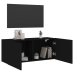 Mueble para TV de pared negro 100x30x41 cm