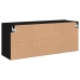 Mueble para TV de pared negro 100x30x41 cm