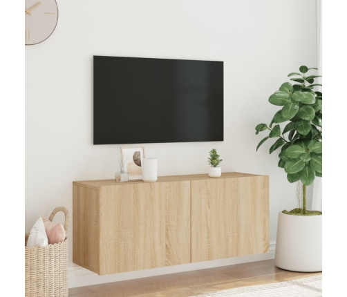 Mueble para TV de pared roble Sonoma 100x30x41 cm