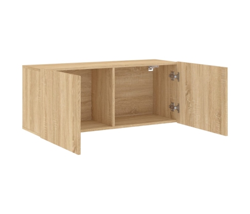 Mueble para TV de pared roble Sonoma 100x30x41 cm