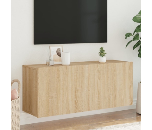 Mueble para TV de pared roble Sonoma 100x30x41 cm