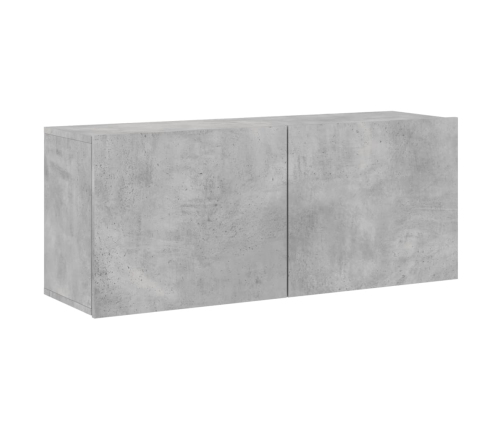 Mueble para TV de pared gris hormigón 100x30x41 cm