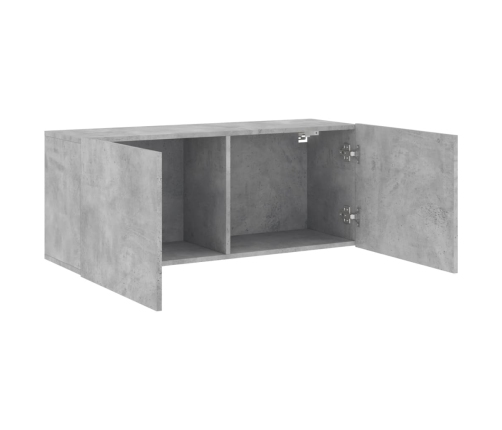 Mueble para TV de pared gris hormigón 100x30x41 cm