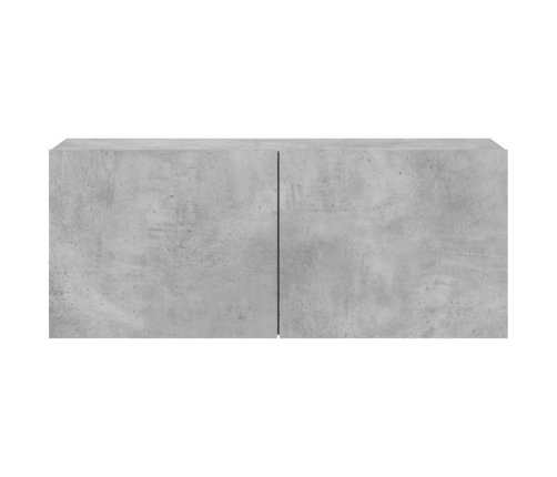 Mueble para TV de pared gris hormigón 100x30x41 cm