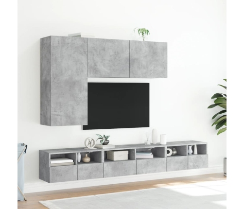 Mueble para TV de pared gris hormigón 100x30x41 cm