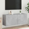 Mueble para TV de pared gris hormigón 100x30x41 cm