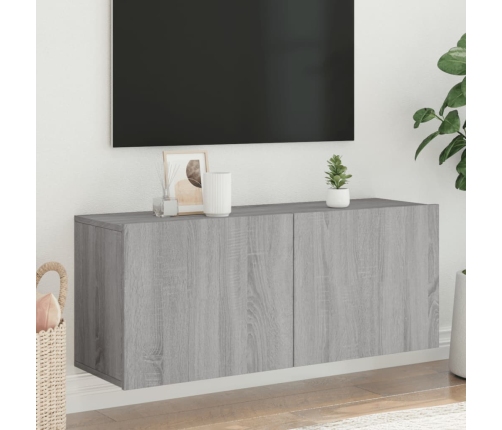 Mueble para TV de pared gris Sonoma 100x30x41 cm