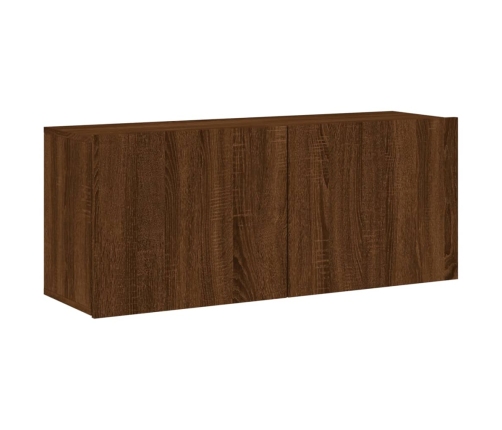 Mueble para TV de pared roble marrón 100x30x41 cm