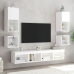 Mueble de TV de pared con luces LED blanco 30x28,5x30 cm