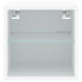 Mueble de TV de pared con luces LED blanco 30x28,5x30 cm