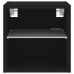 Mueble de TV de pared con luces LED negro 30x28,5x30 cm