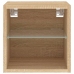 Mueble de TV de pared con luces LED roble Sonoma 30x28,5x30 cm