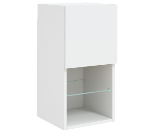 vidaXL Muebles para TV con luces LED 2 uds blanco 30,5x30x60 cm