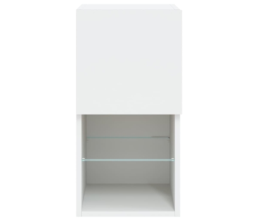 vidaXL Muebles para TV con luces LED 2 uds blanco 30,5x30x60 cm