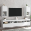 vidaXL Muebles para TV con luces LED 2 uds blanco 30,5x30x60 cm