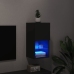 Mueble para TV con luces LED negro 30,5x30x60 cm