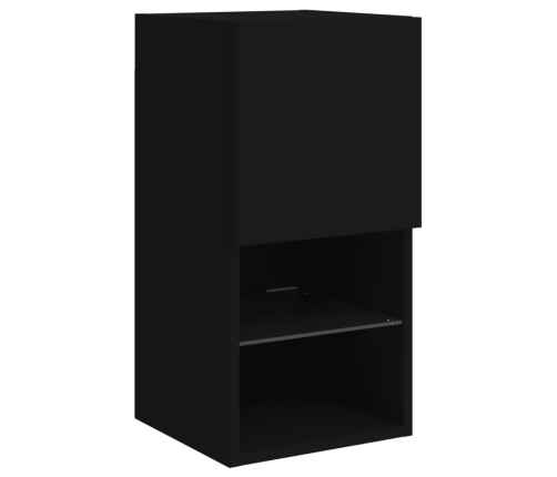 Mueble para TV con luces LED negro 30,5x30x60 cm