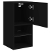 Mueble para TV con luces LED negro 30,5x30x60 cm