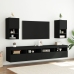 Muebles para TV con luces LED 2 uds negro 30,5x30x60 cm