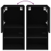 Muebles para TV con luces LED 2 uds negro 30,5x30x60 cm