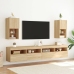 Muebles de TV con luces LED 2 uds roble Sonoma 30,5x30x60 cm