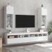 Muebles de TV con luces LED 2 uds blanco 30,5x30x90 cm