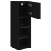 Mueble para TV con luces LED negro 30,5x30x90 cm