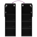 Muebles de TV con luces LED 2 uds negro 30,5x30x90 cm