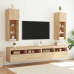 Muebles de TV con luces LED 2 uds roble Sonoma 30,5x30x90 cm