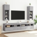 Muebles de TV con luces LED 2 uds gris Sonoma 30,5x30x90 cm