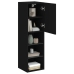 Mueble para TV con luces LED negro 30,5x30x102 cm