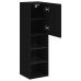 Mueble para TV con luces LED negro 30,5x30x102 cm