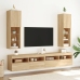 Muebles de TV con luces LED 2 uds roble Sonoma 30,5x30x102 cm