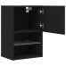 Mueble para TV con luces LED negro 40,5x30x60 cm