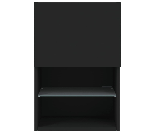 Mueble para TV con luces LED negro 40,5x30x60 cm