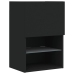 Muebles de TV con luces LED 2 uds negro 40,5x30x60 cm